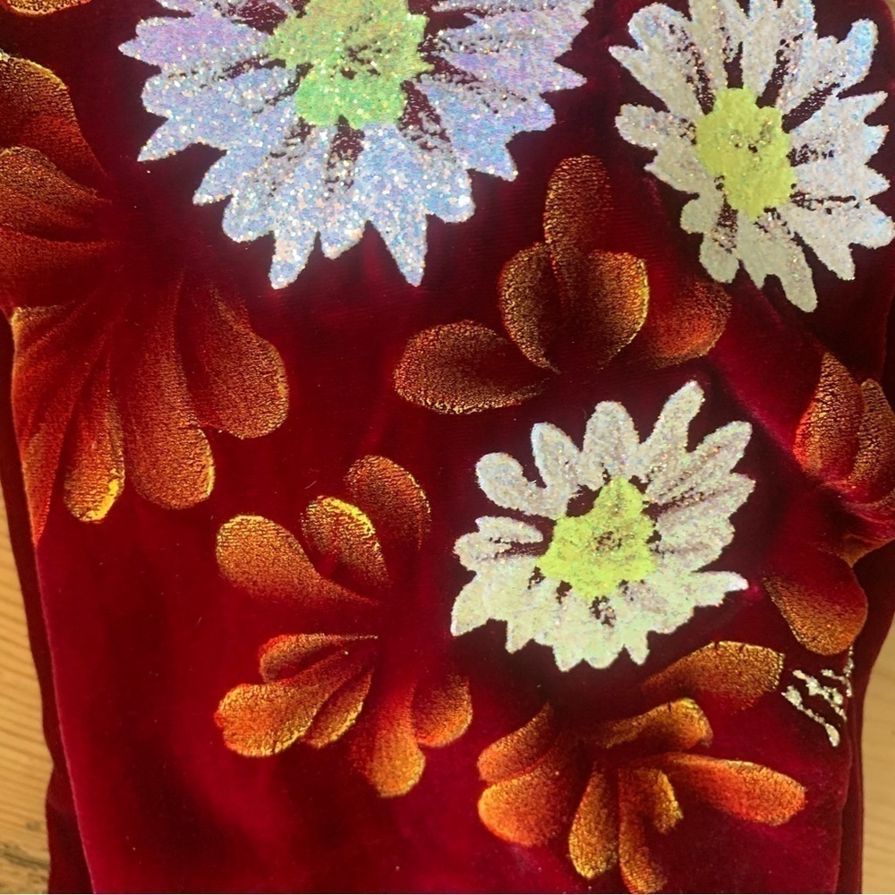 1990’s Velveteen cheongsam cocktail over dress - Picture 12 of 16